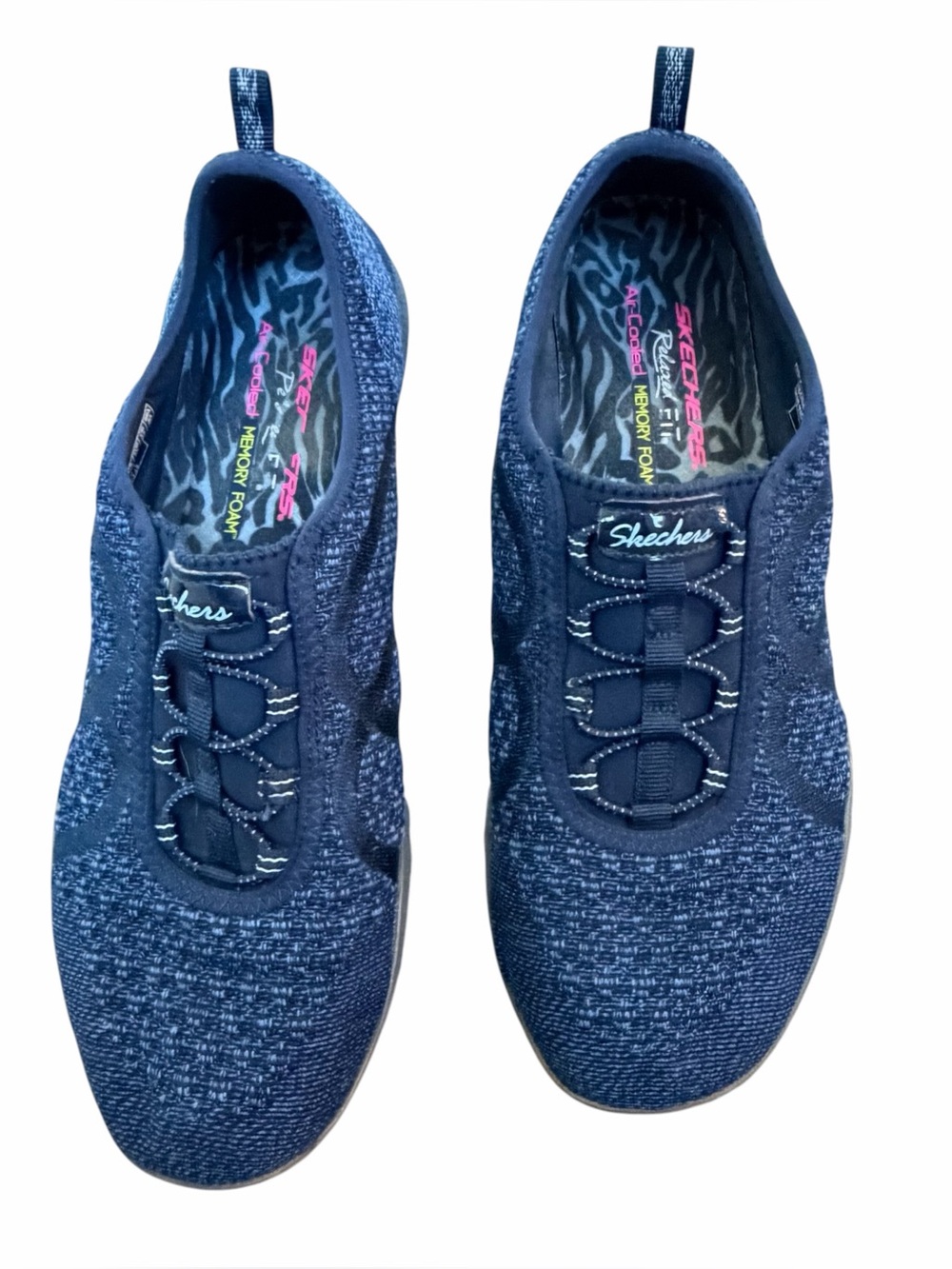 Skechers Slip-On Navy Blue Casual Sneakers Women’s Size 10 - Picture 1 of 9